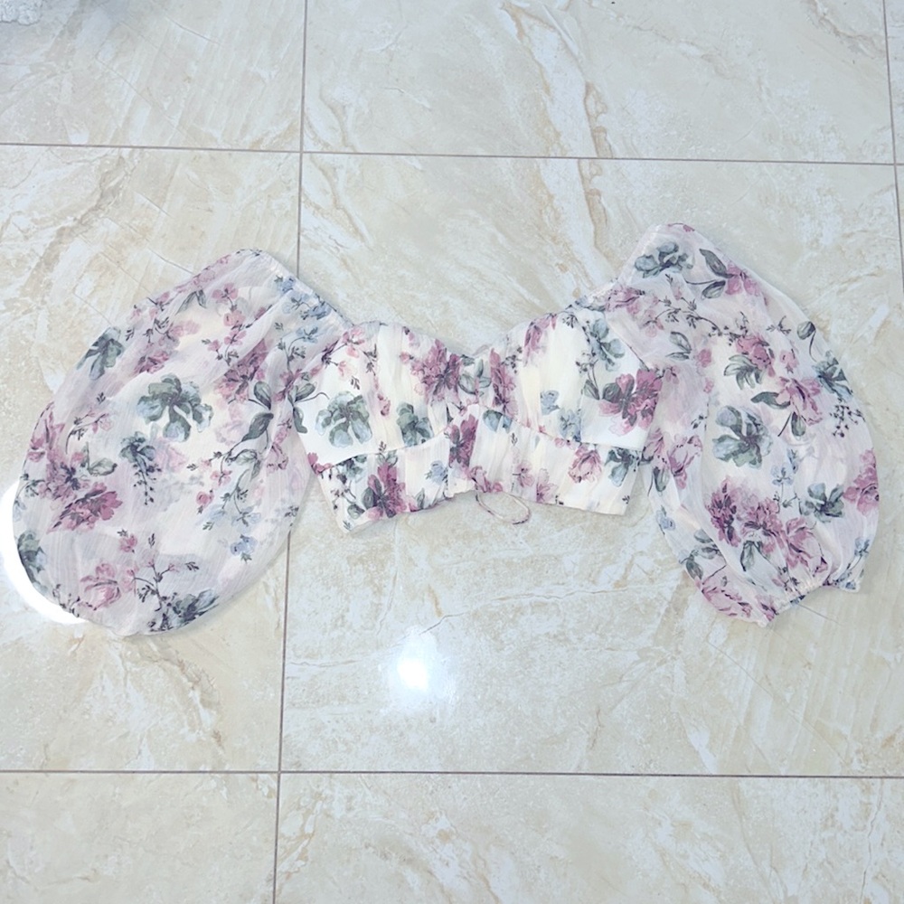 Olivaceous Flower Crop Top